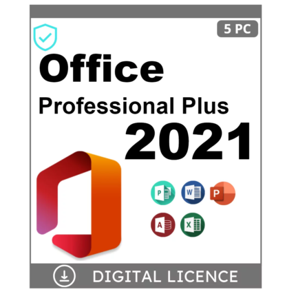 Microsoft Office 2021 Professional Plus per 5 PC – Windows – Licenza a vita